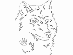 Wolf Head dxf File