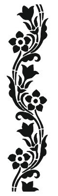 Flowers and decorative pattern dxf File