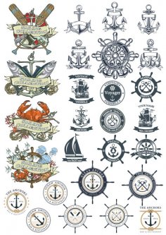 Sea Emblems Free Vector