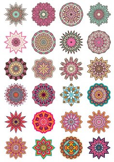 Round Ornaments Free Vector