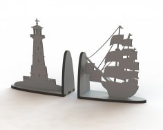 Ship Book Support Laser Cut Free Vector