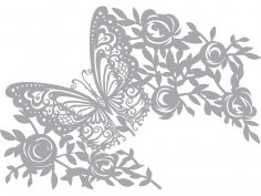 Pronty Mask stencil Butterfly Free Vector