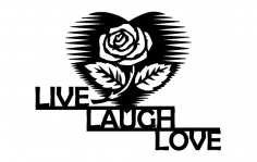 Live Laugh Love dxf File