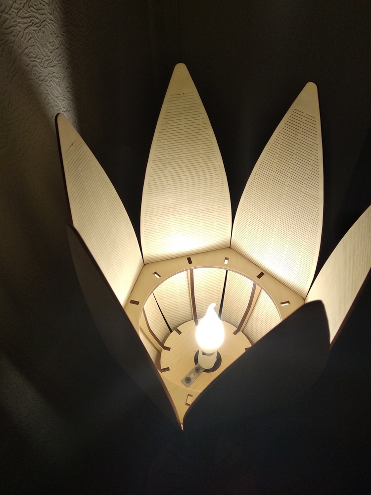 Laser Cut Decorative Tulip Floor Lamp Free Vector