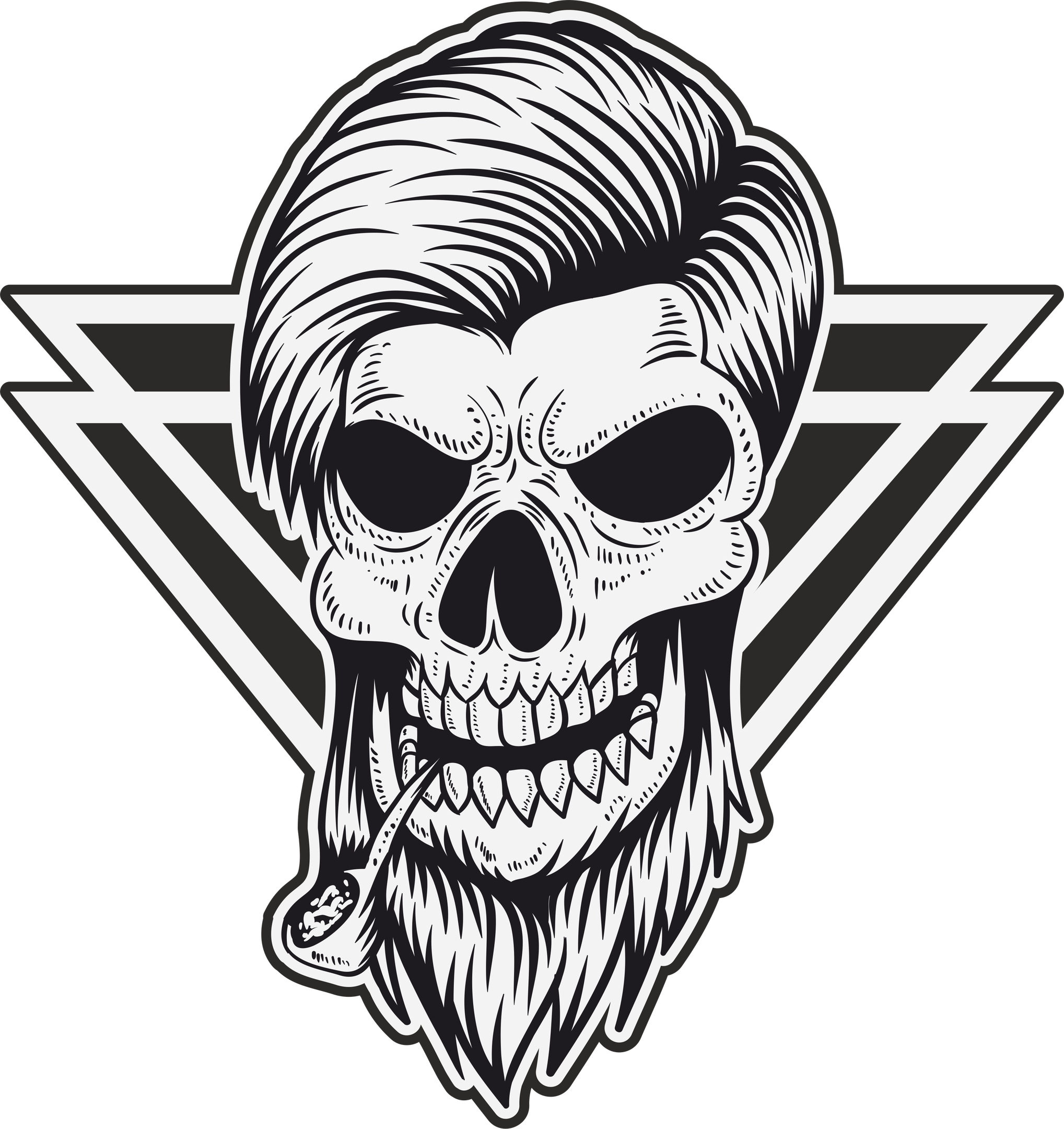 Download Smoke Skull Vector Free Vector cdr Download - 3axis.co