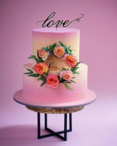 Laser Cut Love Cake Topper Free Vector