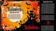 Halloween Party Invitation Poster Free Vector