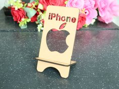 Laser Cut Wooden iPhone Stand Free Vector