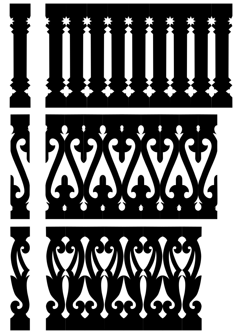 Wooden Lattice Fence Patterns SVG File