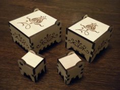 Laser Cut Trinket Box DXF File