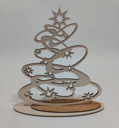 Laser Cut Wood Christmas Tree Free Vector