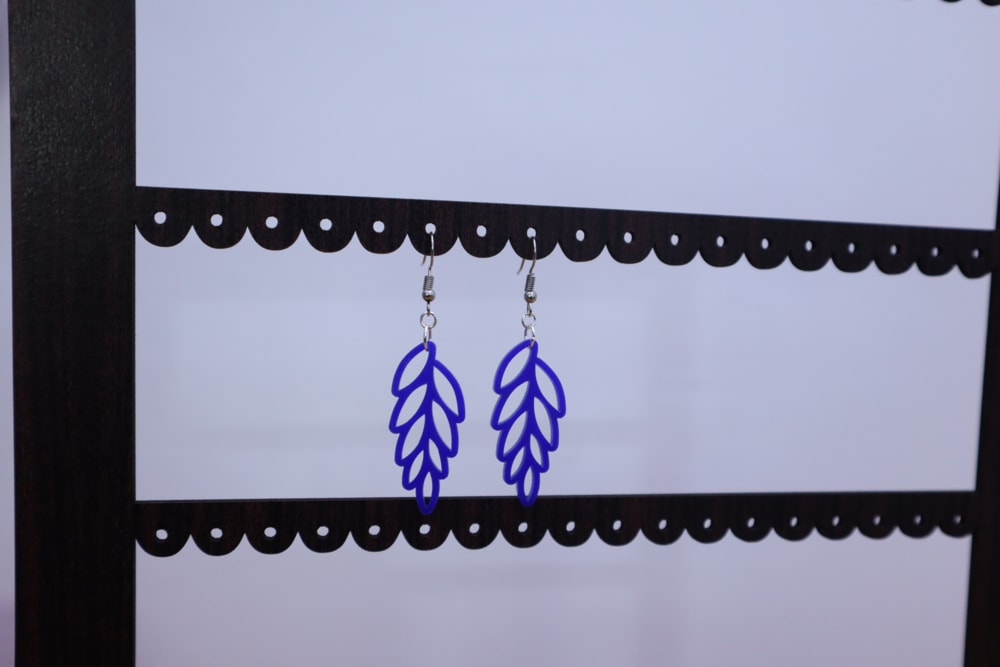 Laser Cut Flower Earrings Design DXF File