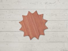 Laser Cut Unfinished Sun Wood Cutout Free Vector