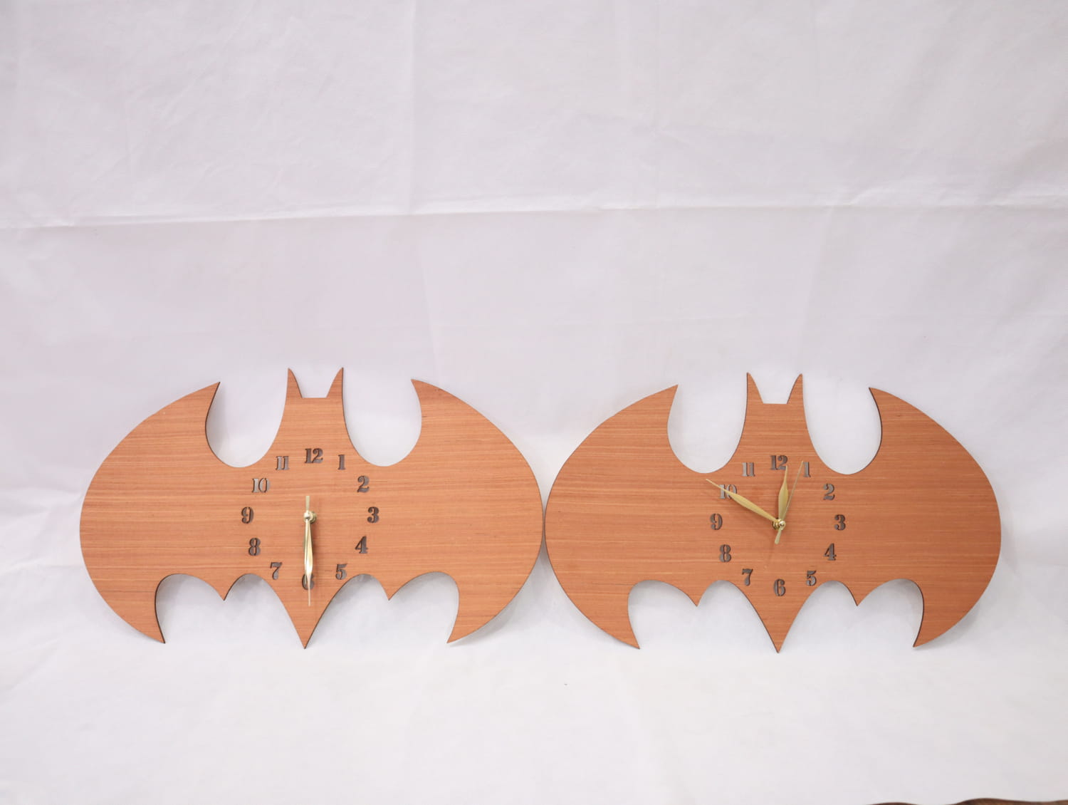 Laser Cut Batman Wooden Wall Clock Free Vector