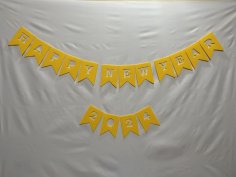 Laser Cut Happy New Year Banner Bunting Hanging Decor Free Vector