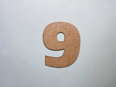 Laser Cut Wood Number 9 Cutout Number Nine Shape Free Vector