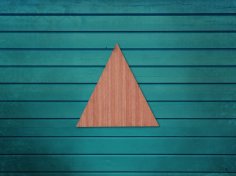 Laser Cut Unfinished Triangle Wood Cutout Free Vector