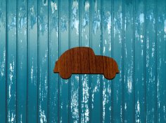 Laser Cut Unfinished Wood Car Shape Free Vector