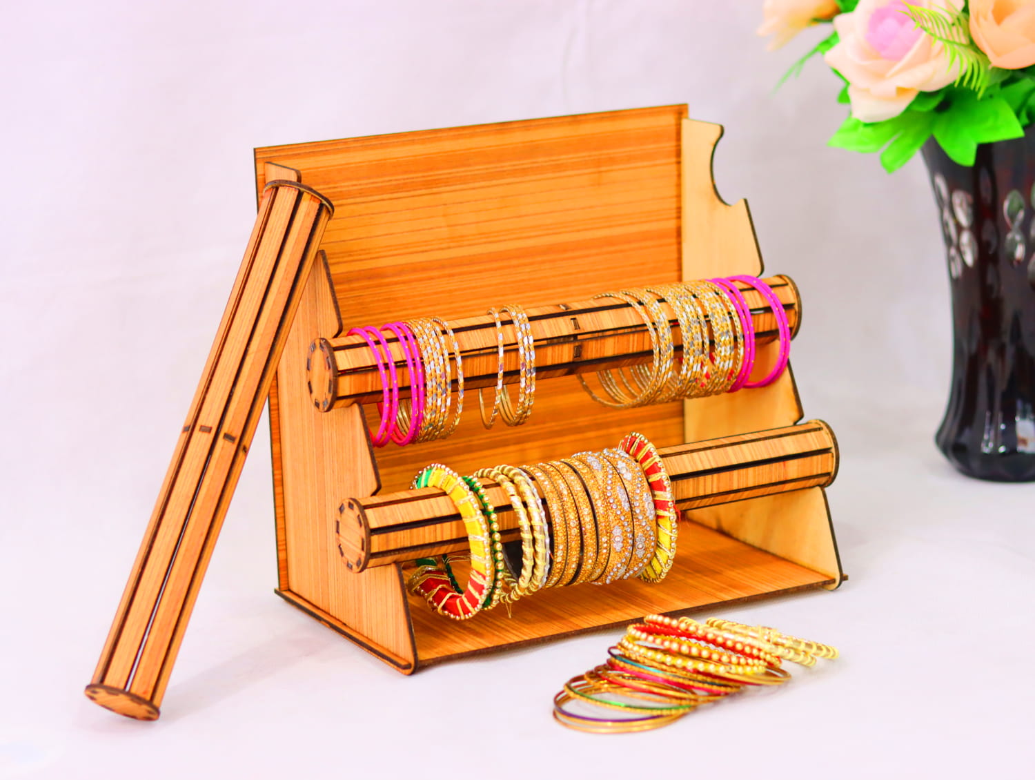 Laser Cut Bangle Stand 3mm Free Vector