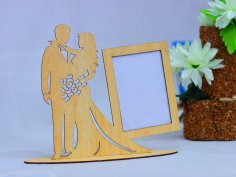 Laser Cut Wedding Photo Frame 3mm Free Vector