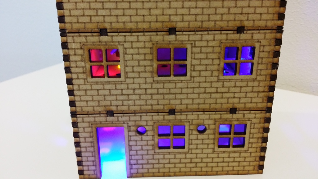 Laser Cut Brick House DXF File