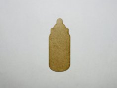 Laser Cut Wood Baby Bottle Cutout For Crafts Free Vector