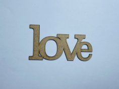 Laser Cut Wooden Love Cutout Free Vector