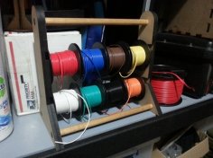 Laser Cut Wire Spool Holder 6mm Free Vector