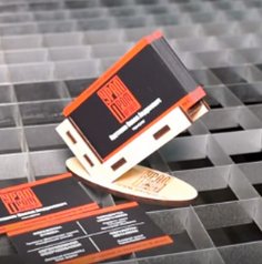 Laser Cut Business Card Holder Stand DXF File