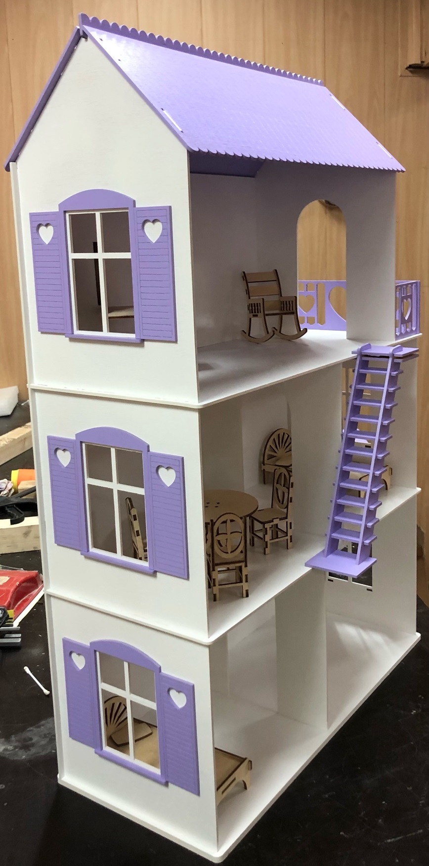 Laser Cut Dollhouse Kit For Beginners DXF File