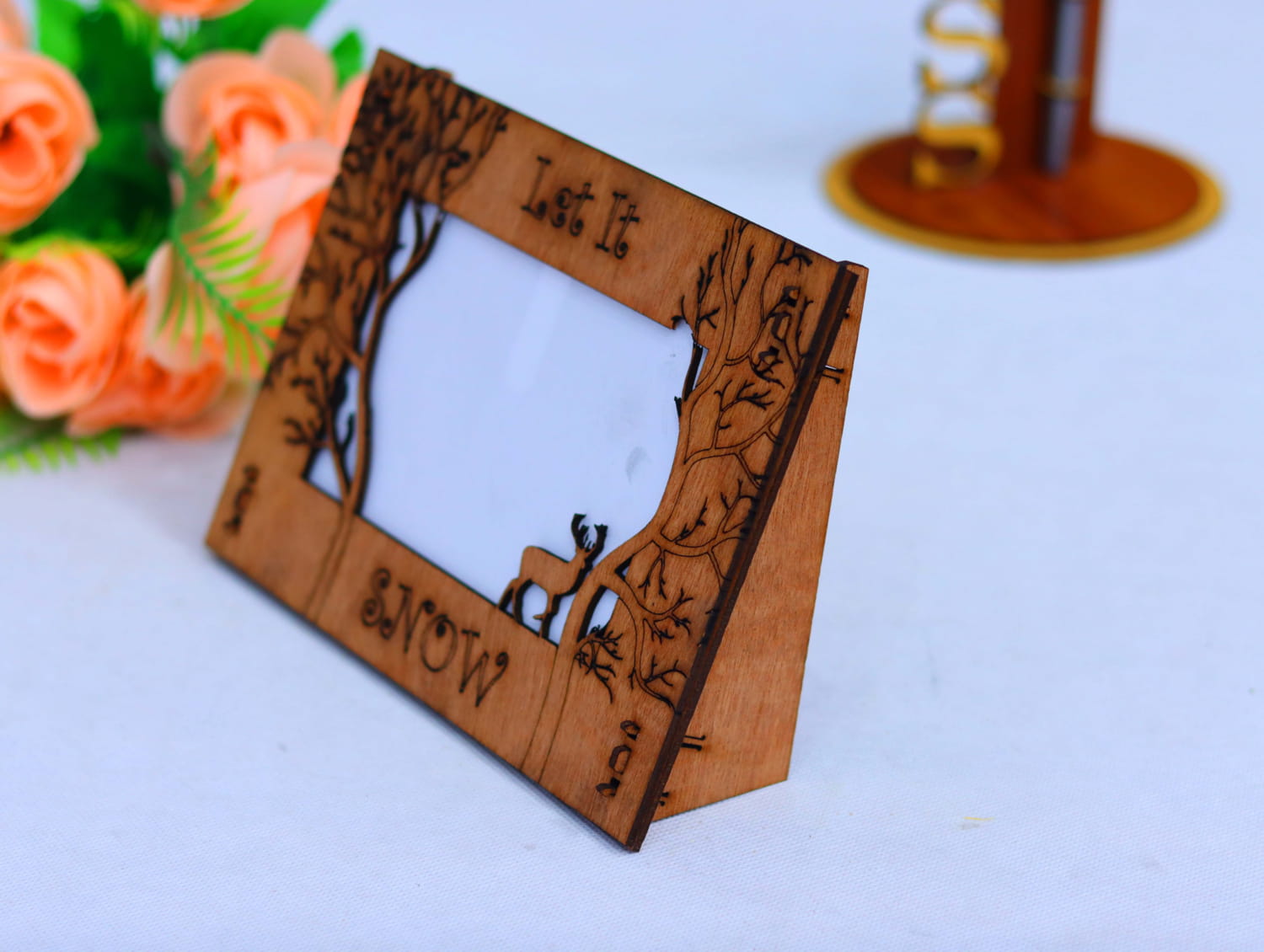 Laser Cut Wooden Tabletop Picture Frame 3mm Free Vector