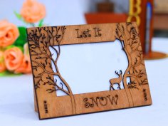 Laser Cut Wooden Tabletop Picture Frame 3mm Free Vector