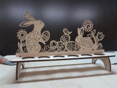 Laser Cut Easter Bunny Stand Free Vector