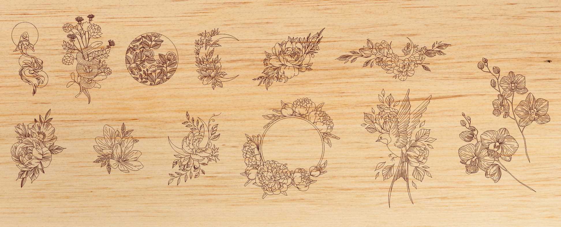 Laser Engraving Flowers Templates Free Vector Cdr Download 3axis Co