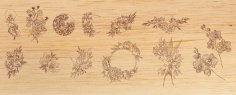 Laser Engraving Flowers Templates Free Vector