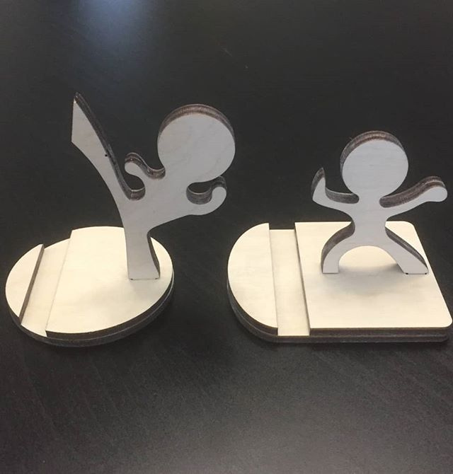 Laser Cut Karate Phone Stand Free Vector