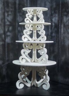 Laser Cut Cupcake And Dessert Stands DXF File