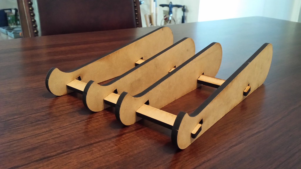 Laser Cut Wood Laptop Stand SVG File Free Download 3axis.co