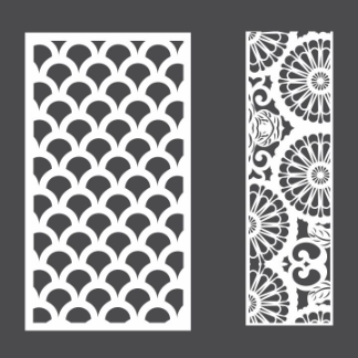 Decorative Patterns With Floral Motifs Free Vector