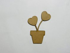 Laser Cut Wood Flower Pot Cutout Unfinished Wooden Flower Pot Shape Free Vector