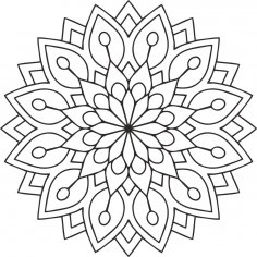 Mandala Des Flower Free Vector
