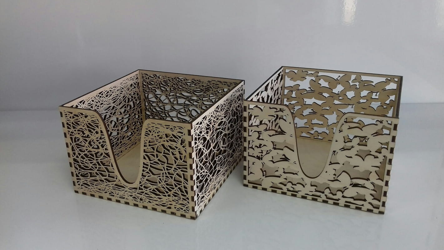 Laser Cut Flat Napkin Holder DXF File Free Download - 3axis.co