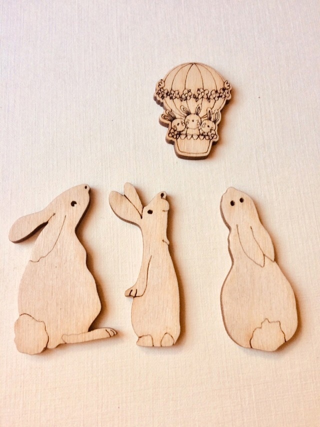 Laser Cut Bunnies For Baskets Free Vector cdr Download - 3axis.co - 3D model önizlemesi