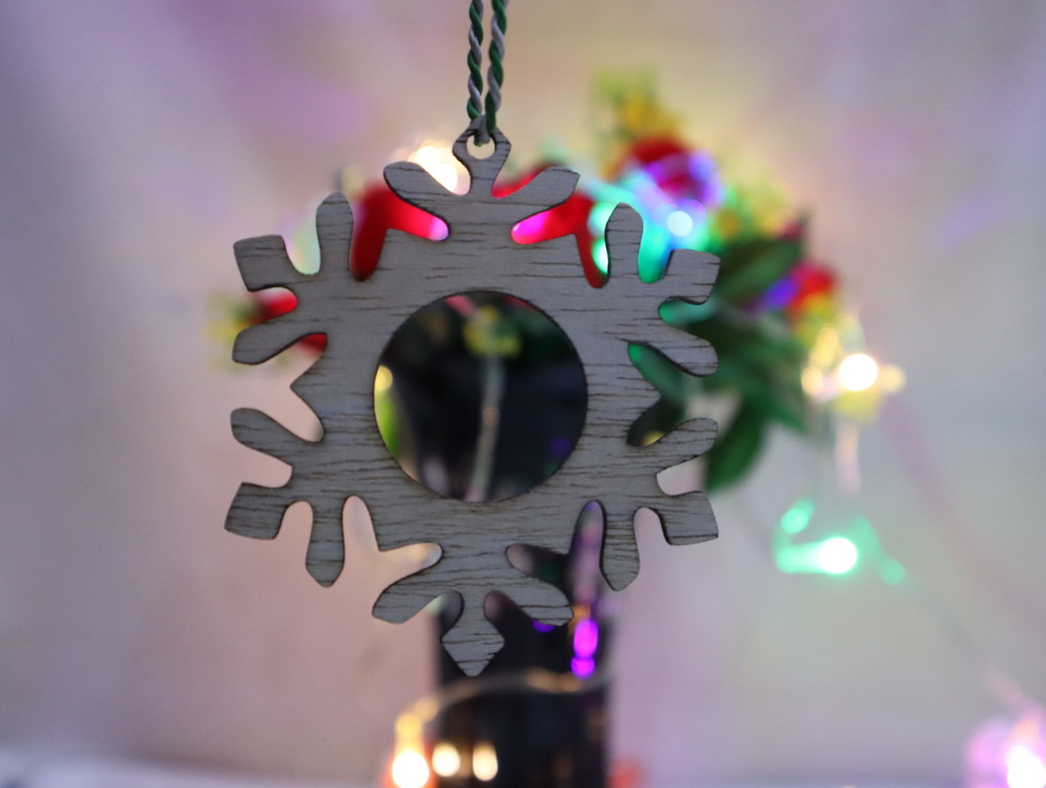 Laser Cut Snowflake Christmas Ornament Free Vector