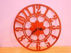 Laser Cut Modern Decor Wall Clock Free Vector