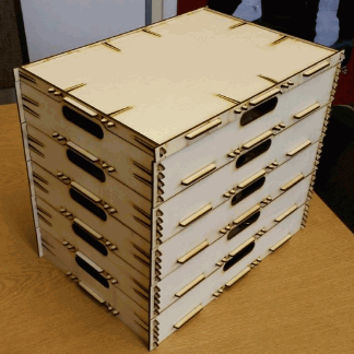 Laser Cut Stacking Boxes DXF File