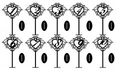 Laser Cut Freestanding Table Stand Numbers Free Vector