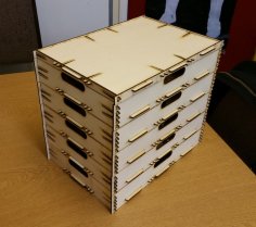 Laser Cut Stackable Storage Boxes DXF File