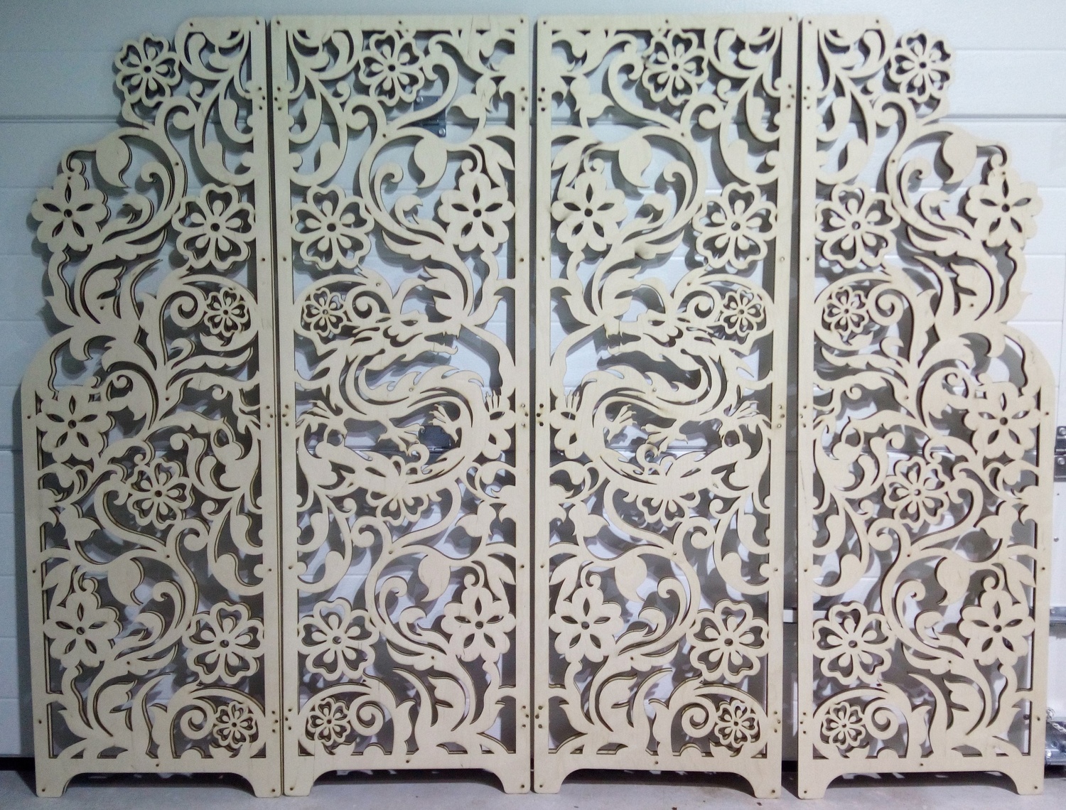 Laser Cut Decorative Screen 6mm Plywood 475x1475mm DXF File