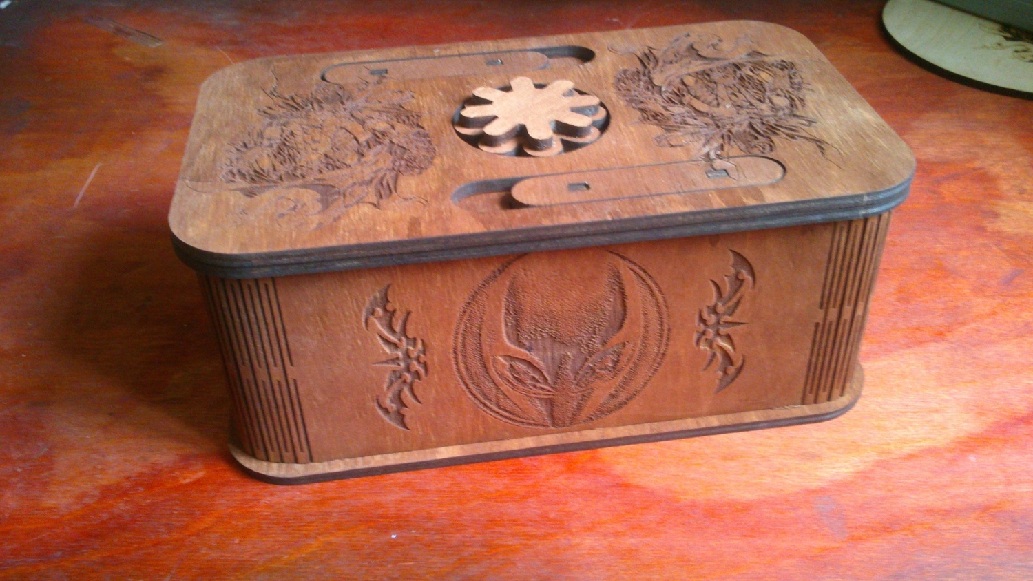 Laser Cut Wooden Box With Lock Free Vector